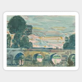 The Bridge at Grez by Childe Hassam Sticker